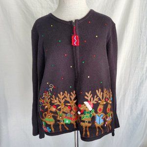 Heirloom Collectibles Reindeer Christmas Sweater